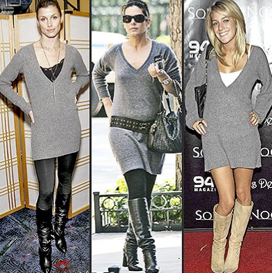 vestidos para invierno con botas